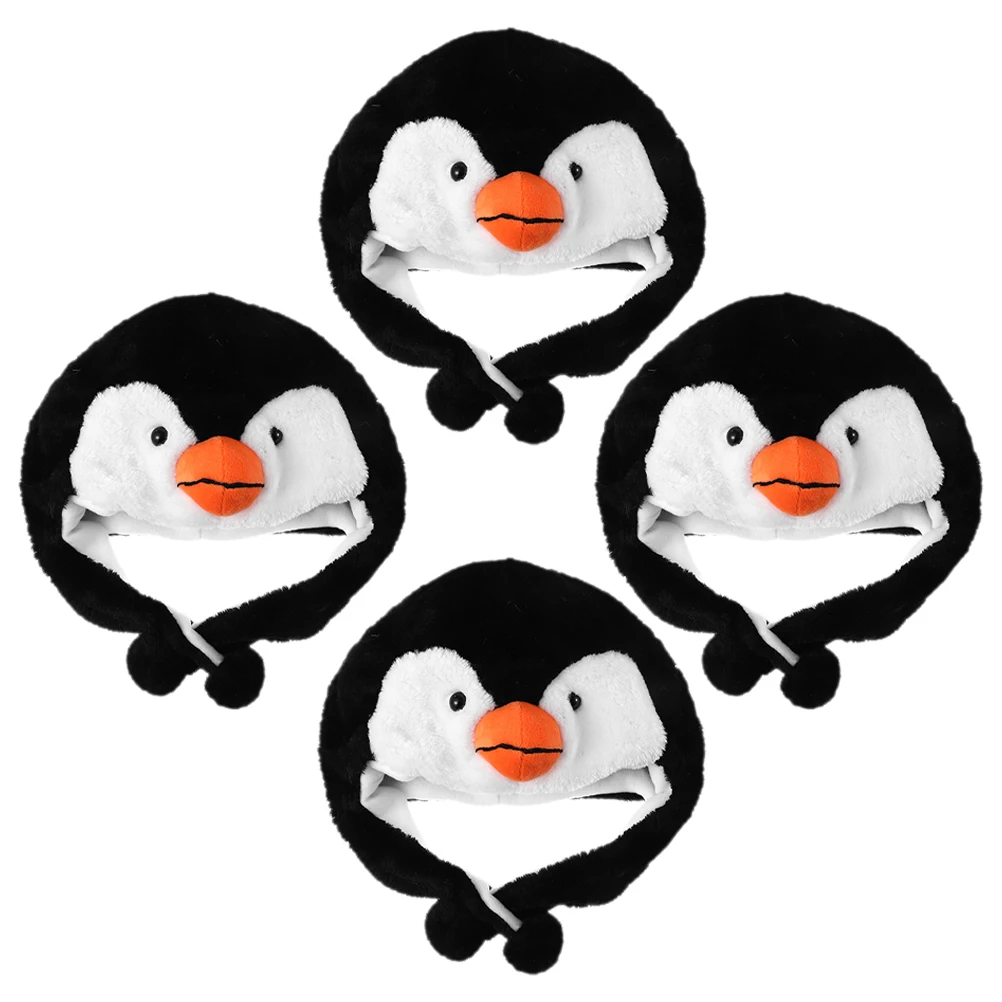 

4Pcs Penguin Hat Prop Cute Cartoon Headwear Party Performance Festival Costume Accessory Penguin Hat Prop Festive Headgear