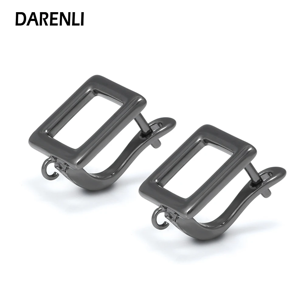 DARENLI 1 Pair French Style Earring Hooks 18K Gold/Rhodium Plated DIY Brass Clasps Jewelry Making Accessories For Women