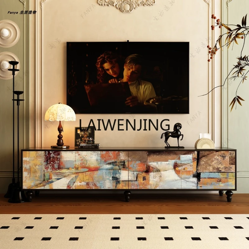 

SGF French retro TV cabinet light luxury floor decoration storage storage integrated cabinet