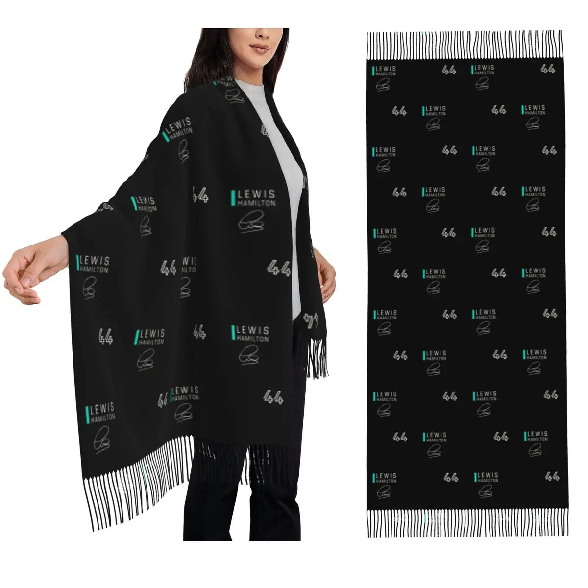 

Lewis Hamilton Scarf Tassel Scarves for Women Soft Warm Shawls and Wraps Large Fall Winter Shawl Wrap