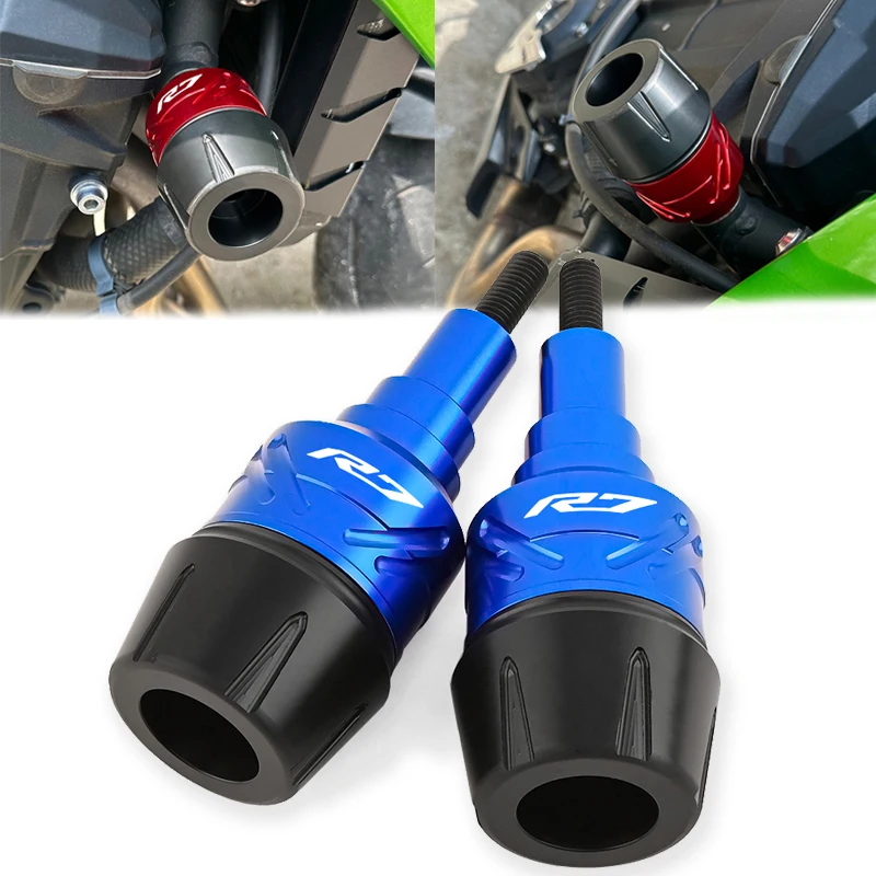 For YAMAHA YZF R7 YZF-R7 YZFR7 2021-2025 With Logo R7 Motorcycle Aluminium Accessories Frame Slider Anti Crash Pads Protector