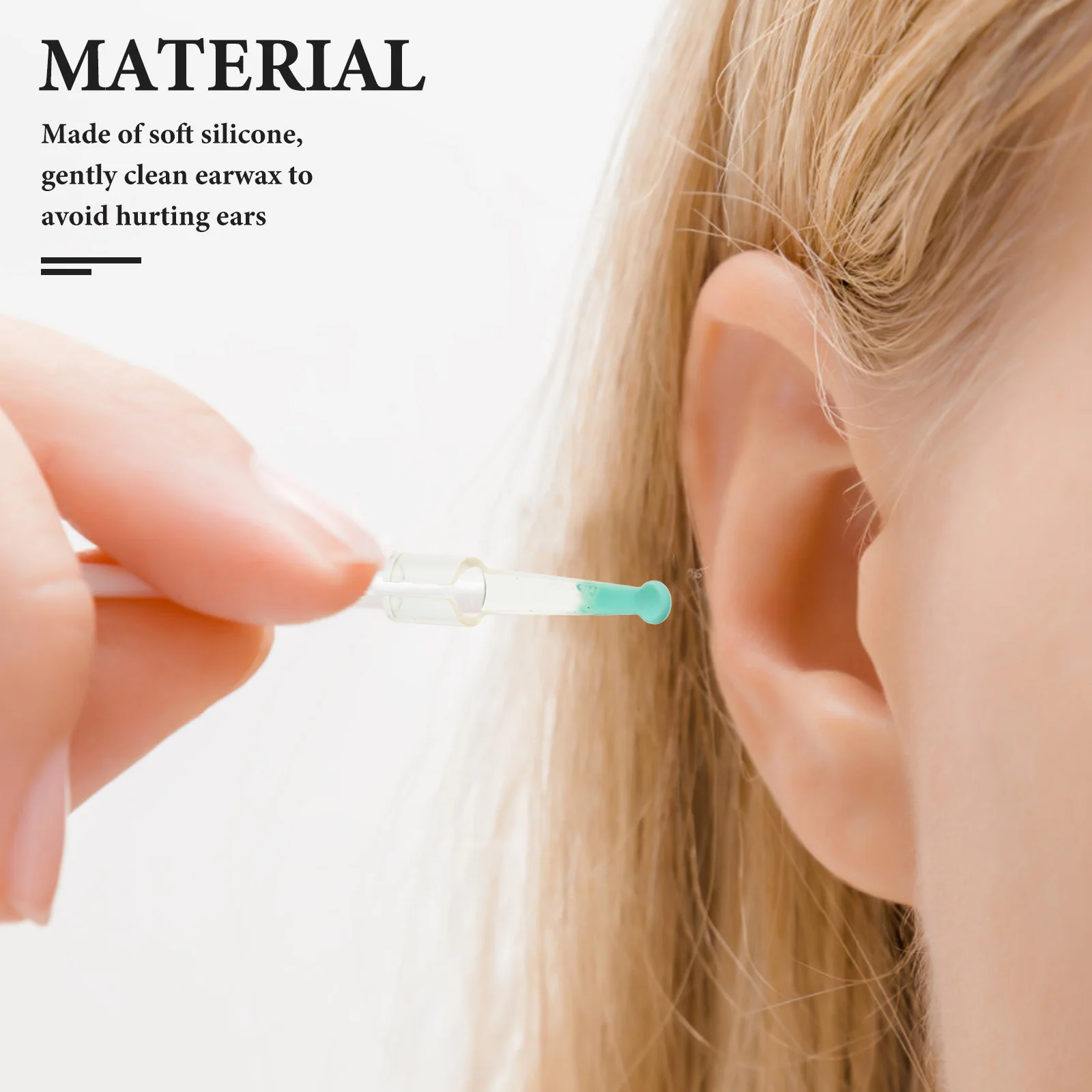 

6-шт. насадки для ушей, сменная ложка для удаления воска, очиститель, сменная силиконовая чистка