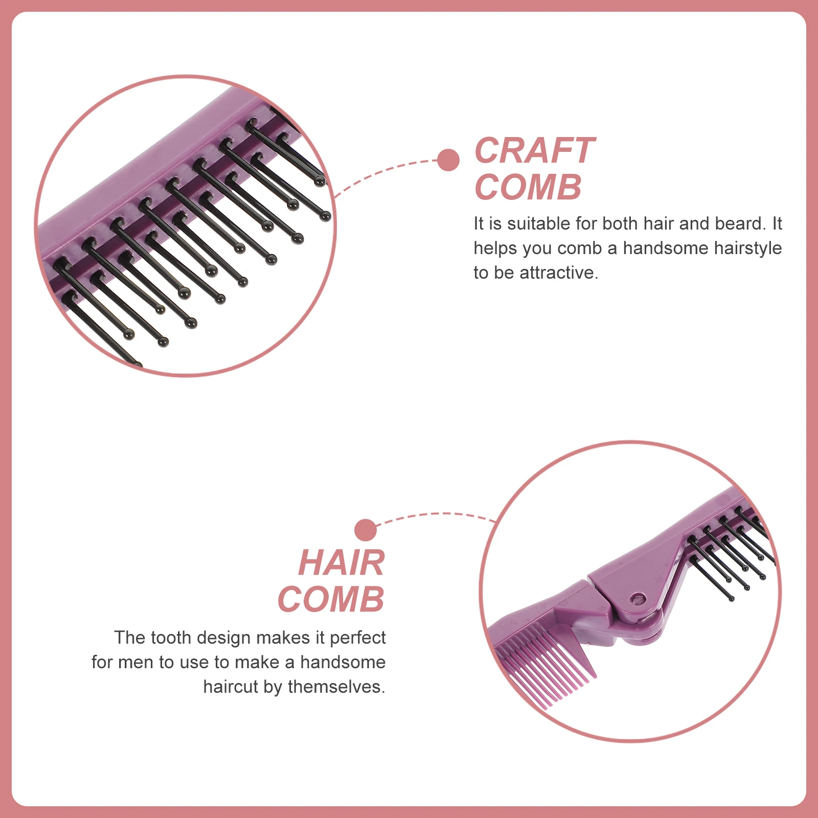 

5pcs Professional Salon Hairdressing Comb Ergonomic Design Gentle Detangling Hair Comb For Women Men Barber Tool