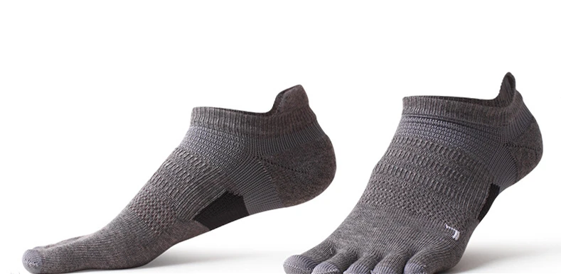 4 Paar Herren-Sportsocken mit fünf Fingern, weich, atmungsaktiv, Marathon-Socken, niedrige, flache, kurze Socken, Outdoor-Wandersocken – Detail 6