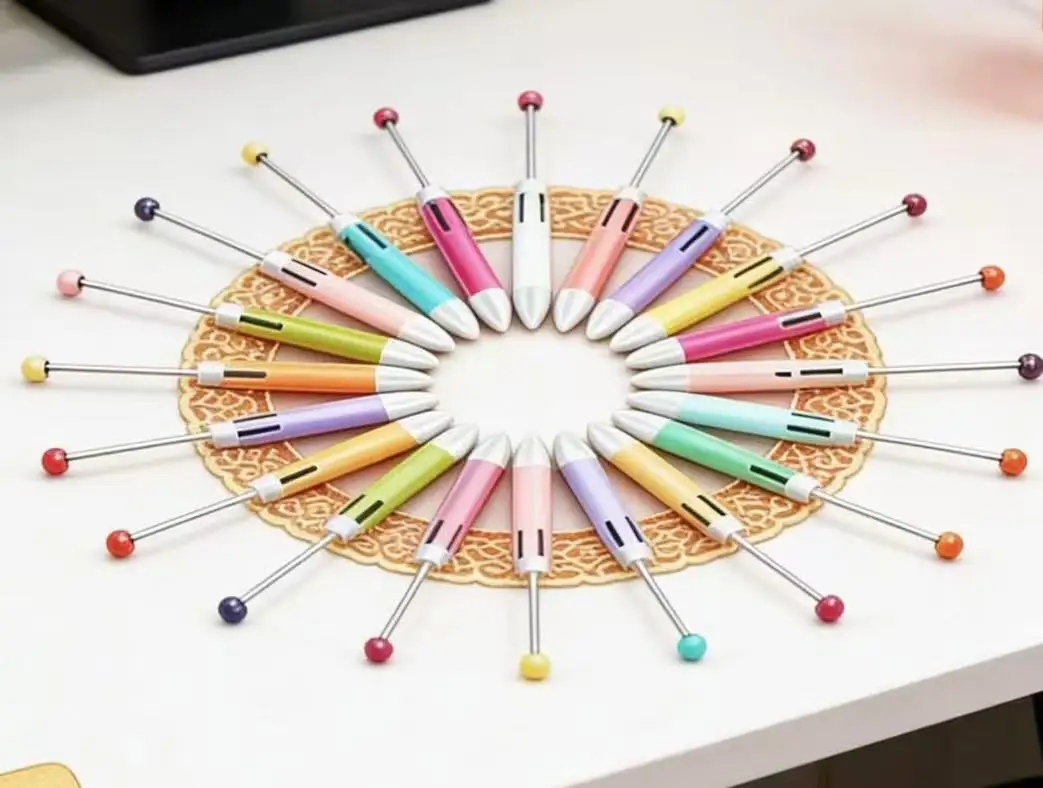 

20 шт., сделай сам, креативный бизнес, четыре цвета, сменная ручка из бисера, милые шариковые ручки с бисером, головоломка, разноцветные ювелирные изделия, шариковая ручка из бисера