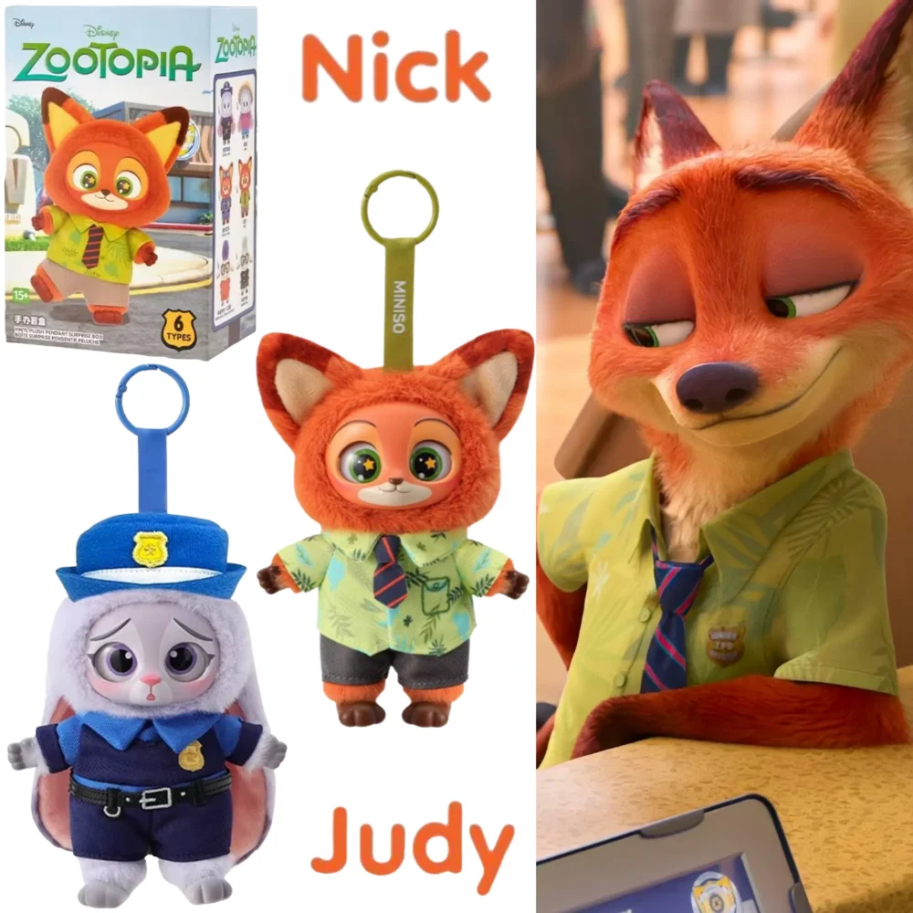 

ГОРЯЧАЯ виниловая слепая коробка Disney Zootopia — плюшевая сумка-подвеска с милым персонажем мультфильма, игрушки-подвески, модный подарок для фанатов