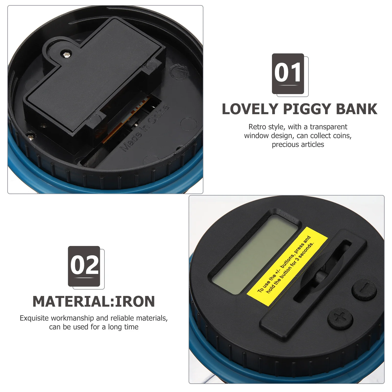 Barattolo di risparmio digitale Banca di monete trasparente Display LCD Salvadanaio automatico Pentola di stoccaggio regalo per la casa desktop