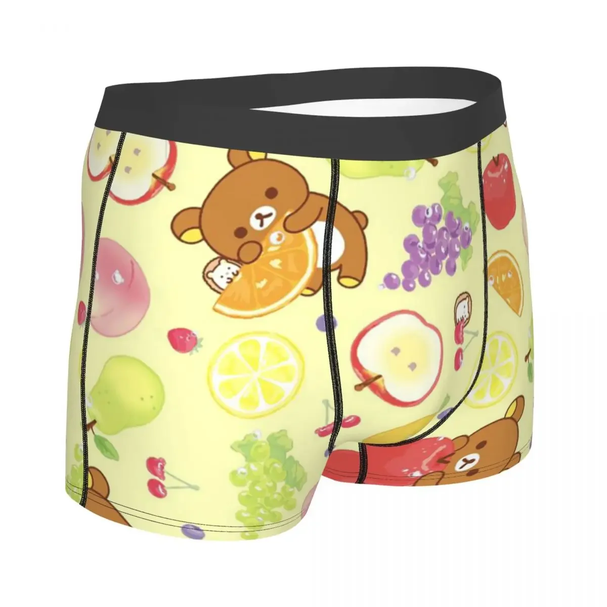 Rilakkuma Bear Fruits Underpants Breathbale Panties Man Underwear Sexy Shorts Boxer Briefs