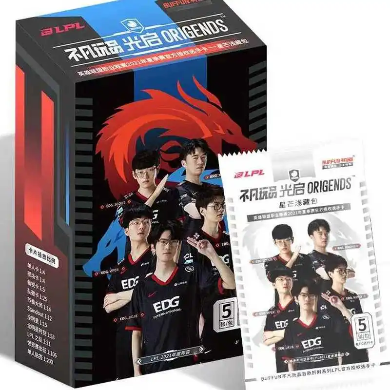 Tide Hot Lol League Of Legends Star Light Shallow Hidden Bag Series Lpl carta di raccolta della carta del giocatore autorizzata ufficiale