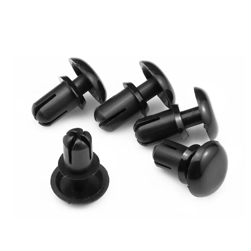 50/100/200 قطعة R2024-R4070 الأسود النايلون برشام الضغط على زر البلاستيك R-نوع التوسع برشام لوحة الكمبيوتر البلاستيك أنثى السحابة