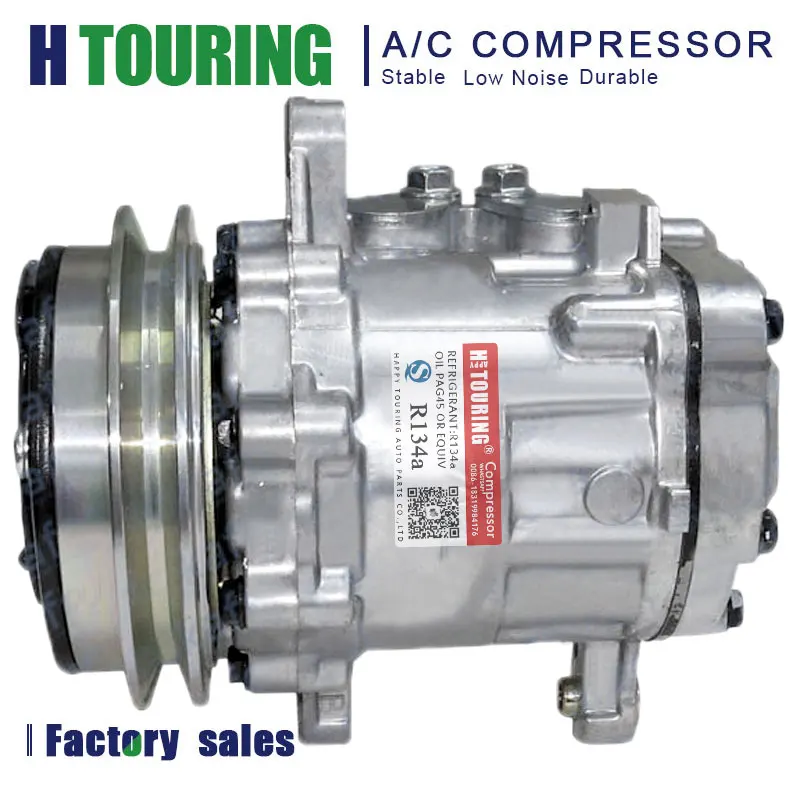 AC Compressor for John Deere Komatsu Hitachi Excavators KHR3536 SD7B10 4615804 22L-979-2200 22L-979-2211 029671293 22L-9792211