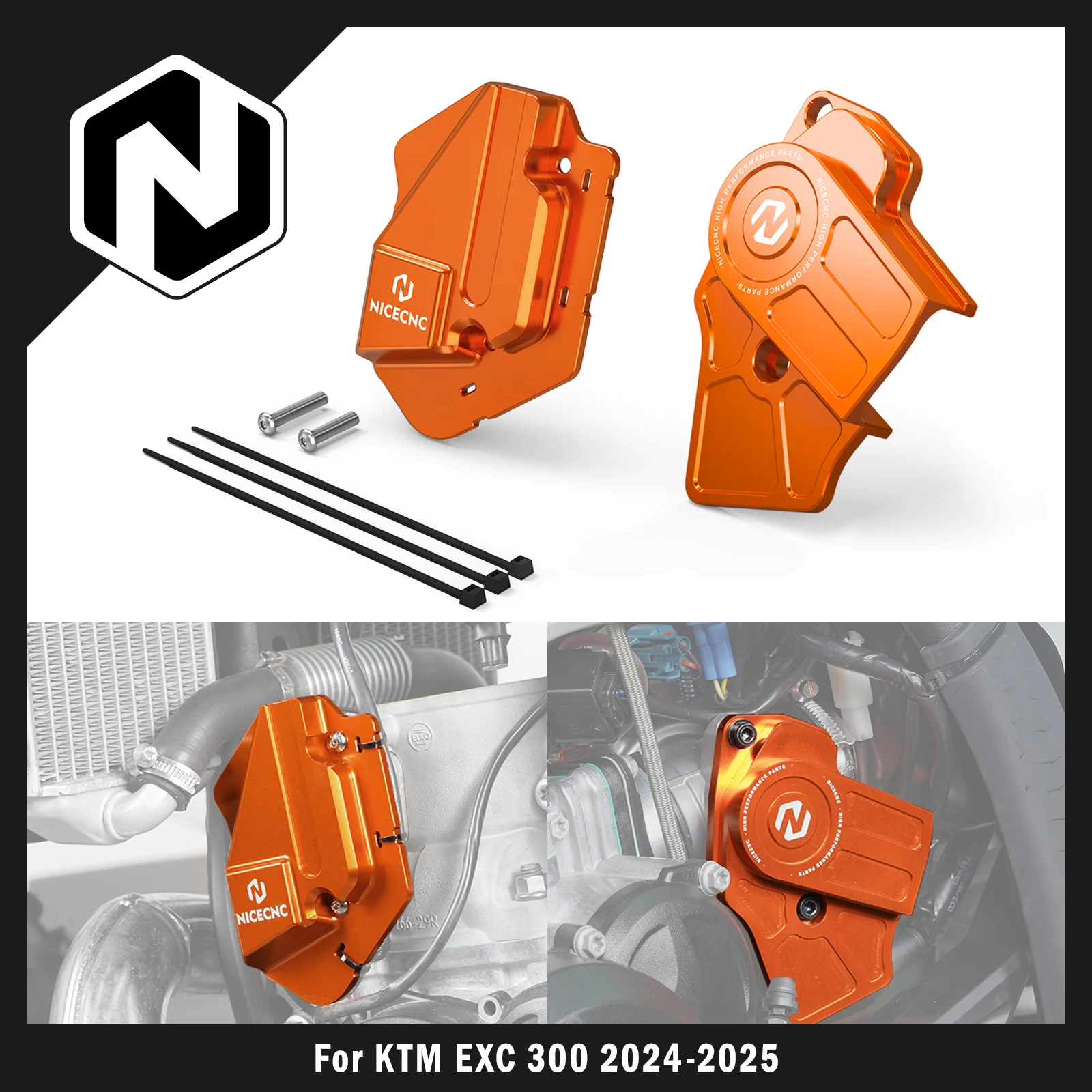 2024-2025 ل KTM EXC 300 TBI EXC 250 XCW 250 XC-W 300 ل Husqvarna TE 300 250 اليسار غطاء صمام الطاقة و TPS خنق الجسم الحرس
