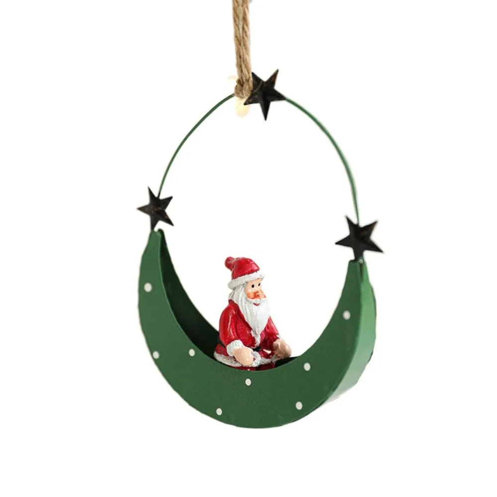 Hangging عيد الميلاد سانتا قلادة لوازم الحفلات ثلج عيد الميلاد زخرفة الحديد التصوير الدعائم زينة شجرة عيد الميلاد #1