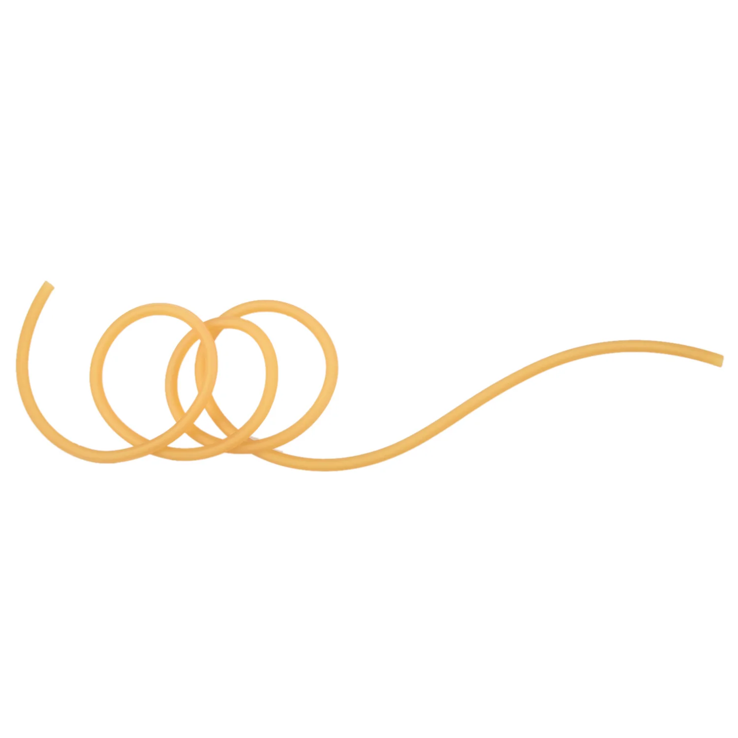 أنبوب شريط مطاطي من اللاتكس الطبيعي مرن 2 × 5 مم حجم أصفر: 1 متر ساخن