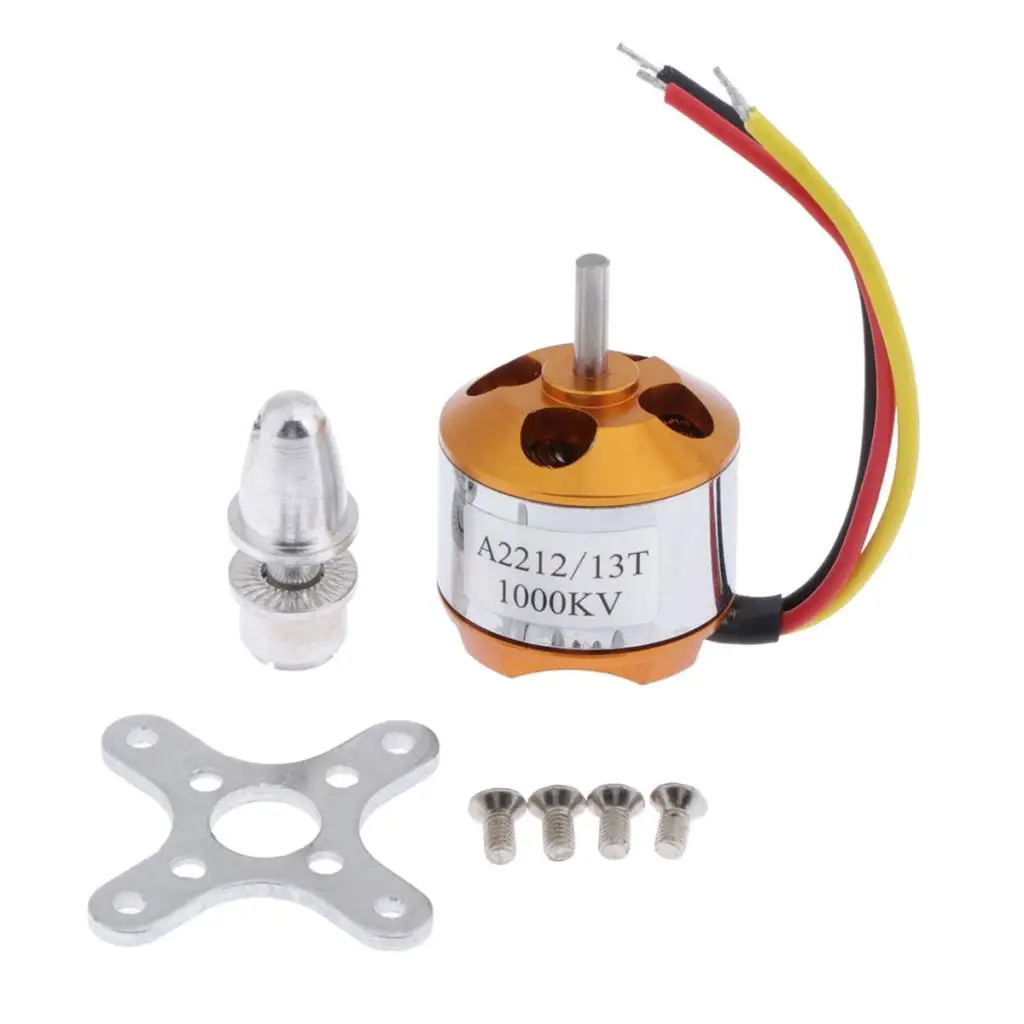 

1000KV Brushless Motor Metal External Rotor Efficient RC Motor Upgrade for RC Aircraft Quadcopter Multirotor Accessory