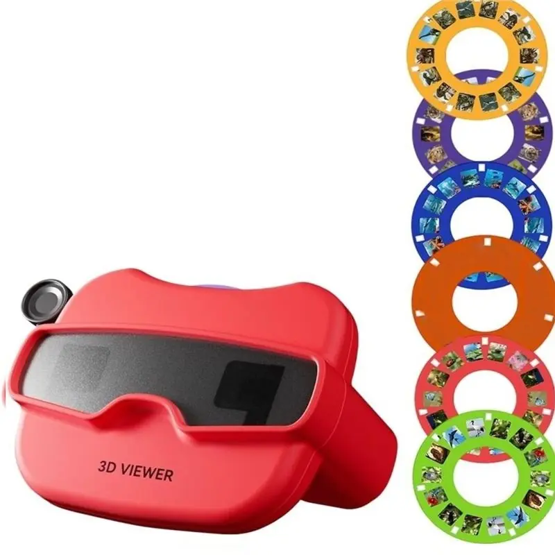 

WOWFU-Children' S 3D Slide Camera With 6 Reel 3D Stereoscopic Viewer In 2 Colors Portable 3D Slide View Finder