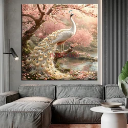 Beautiful Peacock and Flower Picture Full Square/Round Drill 5D DIY Diamond Painting Diamond Embroidery Cross Stitch Home Decor