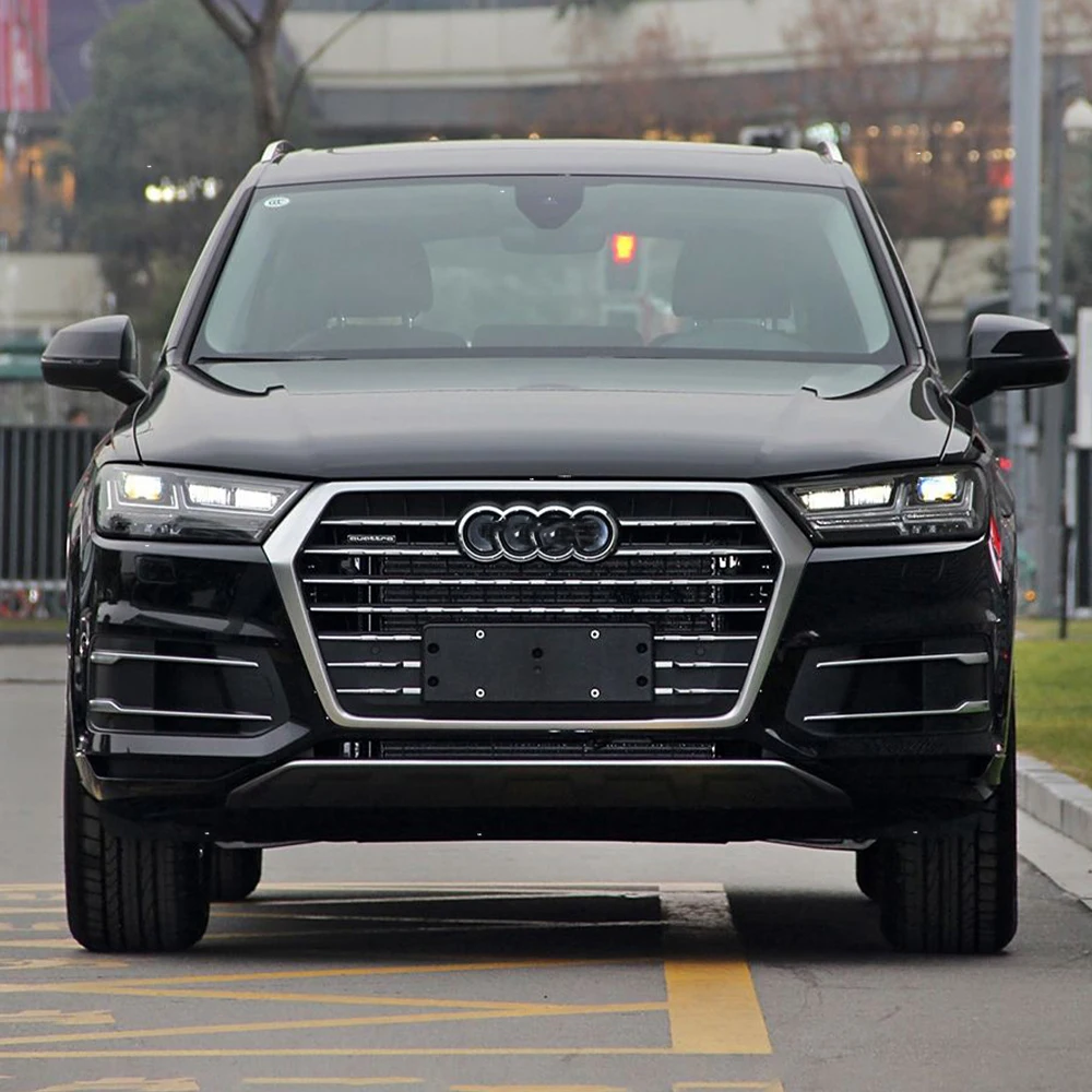 مجموعة المصابيح الأمامية للسيارات لأودي Q7 2016-2019 ترقية عالية التكوين عدسة عرض LED التوصيل والتشغيل أدوات السيارات الملحقات