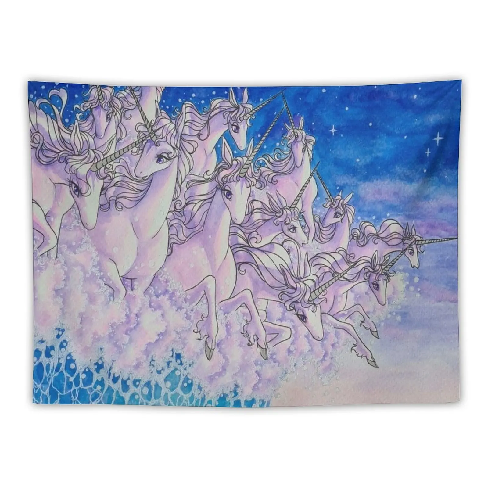 

Unicorns in the sea part two Tapestry Aesthetics For Room Decoration For Bedroom Decorative Wall Tapestry