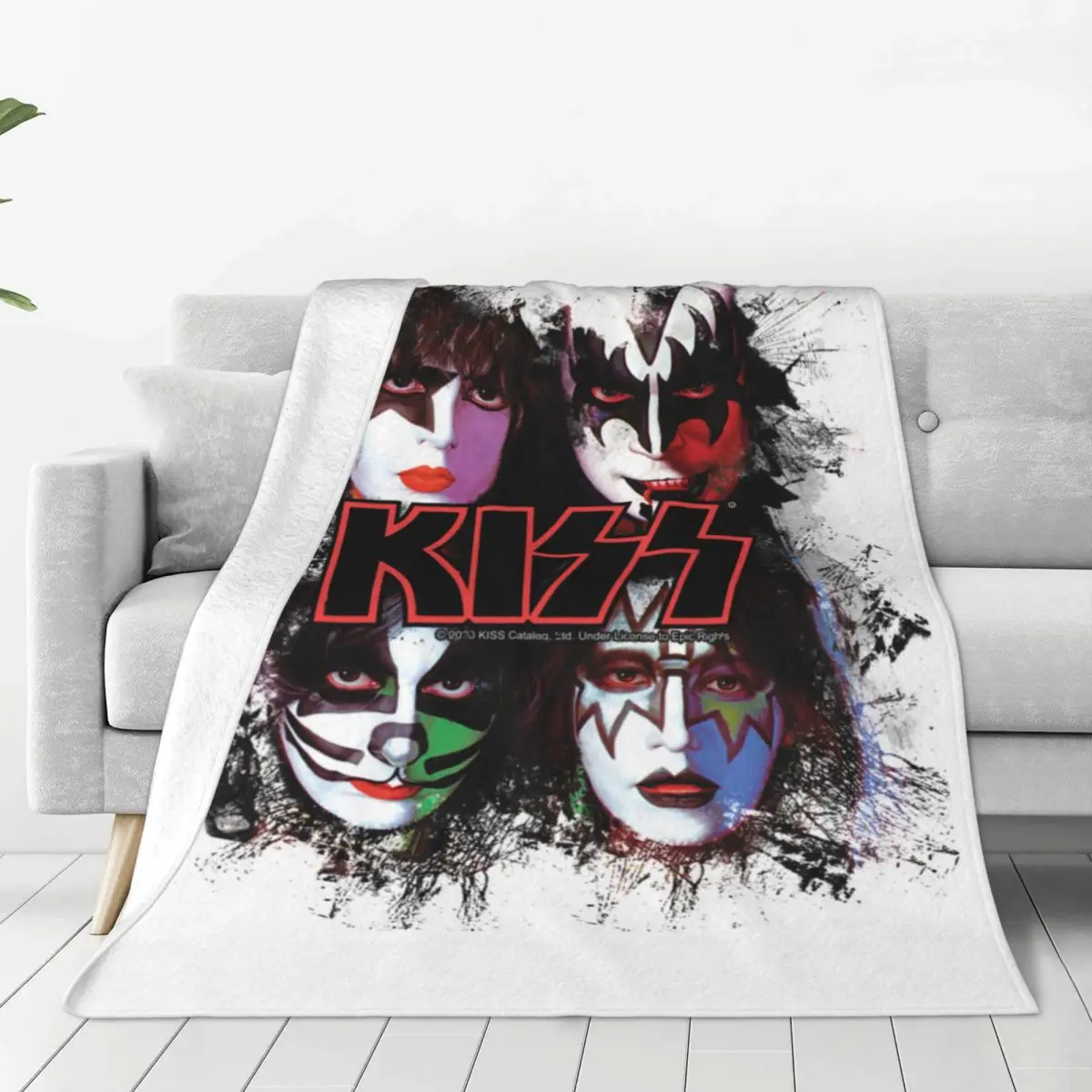 

Фланелевые одеяла с музыкальной группой Kiss, качественное мягкое теплое одеяло с изображением участников, Осеннее одеяло для кемпинга, дивана, кровати, графическое покрывало