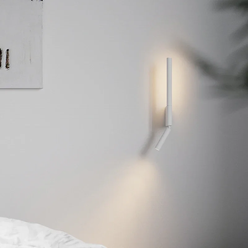 Modern Led Wall Light Black White Decor Bedside Light Spotlight for Bedroom Living room Reading Night Light Sconce Wall Lamp Led