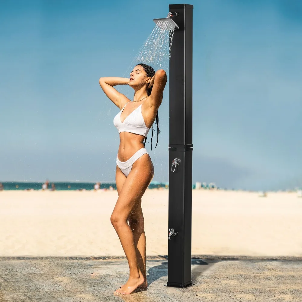 

Solar Heated Shower for Backyard Poolside Beach Pool 10.6 Gallon