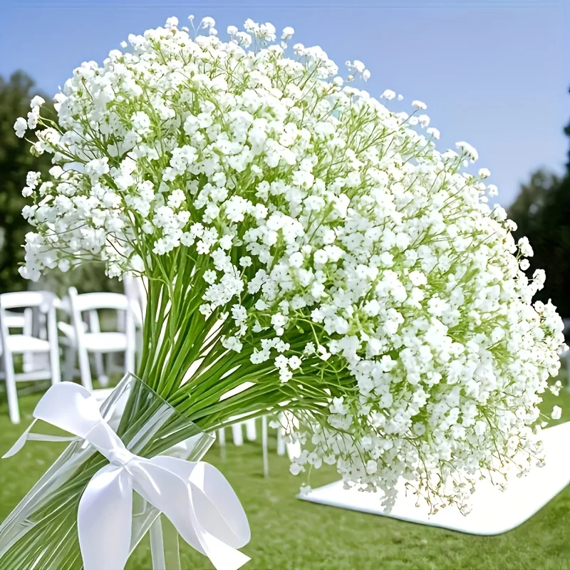 

USA Free Shipping 600pcs 'S Breathable Artificial Flower Bouquet - 20 Bunches Of Gypsophila, Ideal For Wedding Home Decorations
