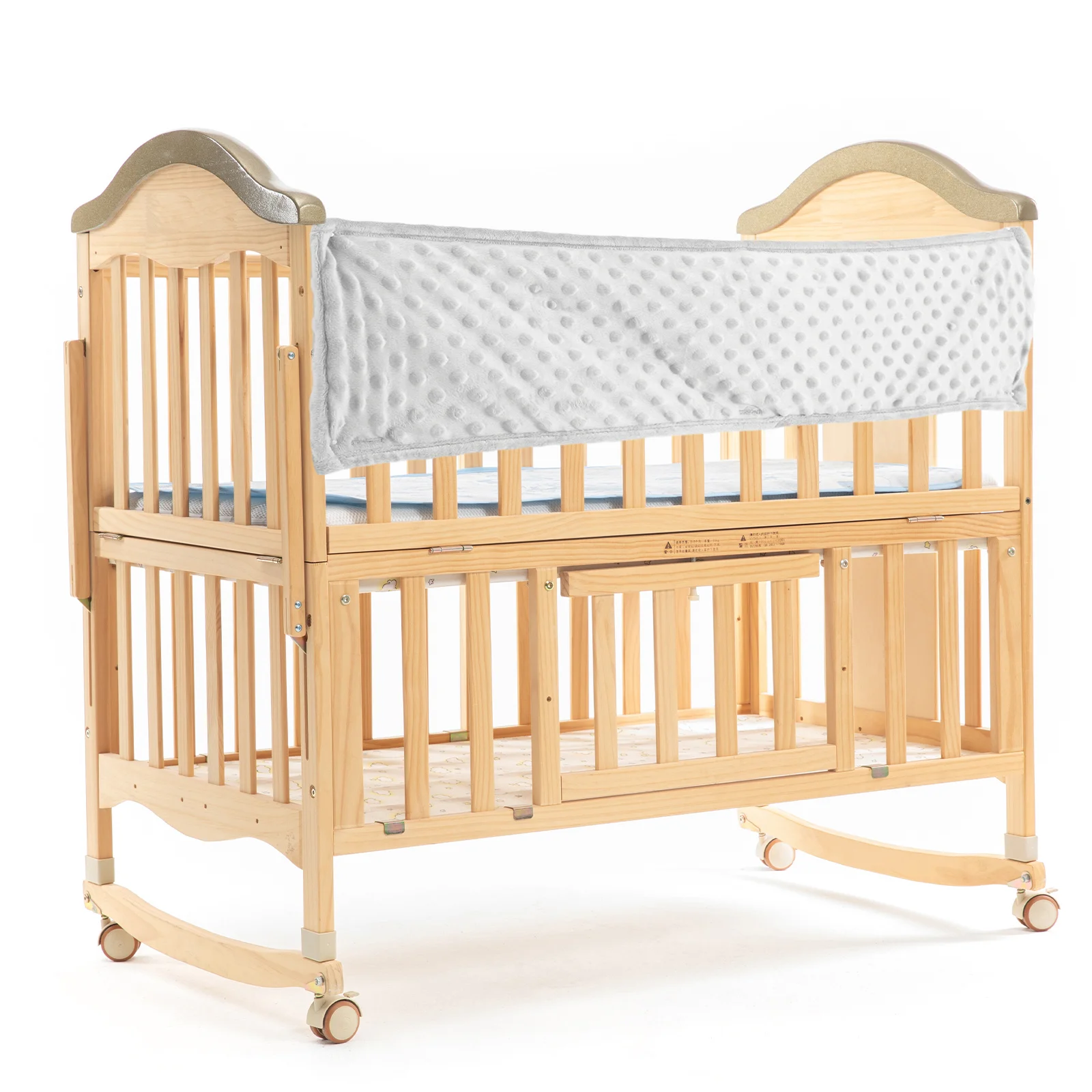 بطانة سرير من البوليستر، حشوة لسلامة الأطفال، مضادة للتصادمات، متعددة الاستخدامات