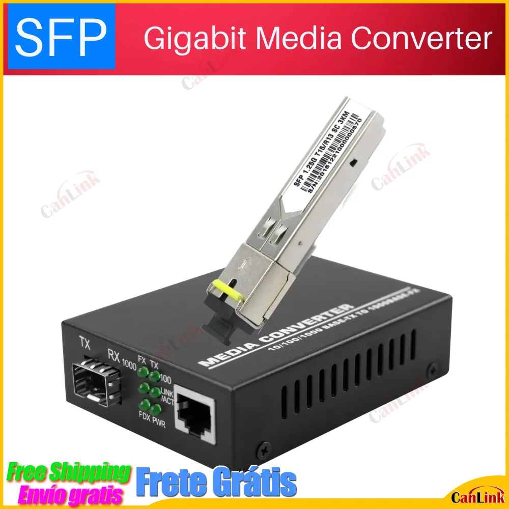 

High Quality 1Gb SFP Fiber To RJ45 Fiber Optic Media Converter 1000Mbps SFP Fiber Switch With SFP Module