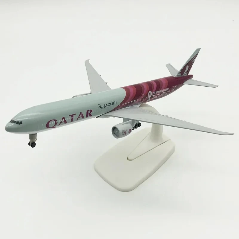 20CM Alloy Metal AIR QATAR Airways Boeing 777 B777 Diecast Airplane Model Aircraft with Wheels Landing Gears