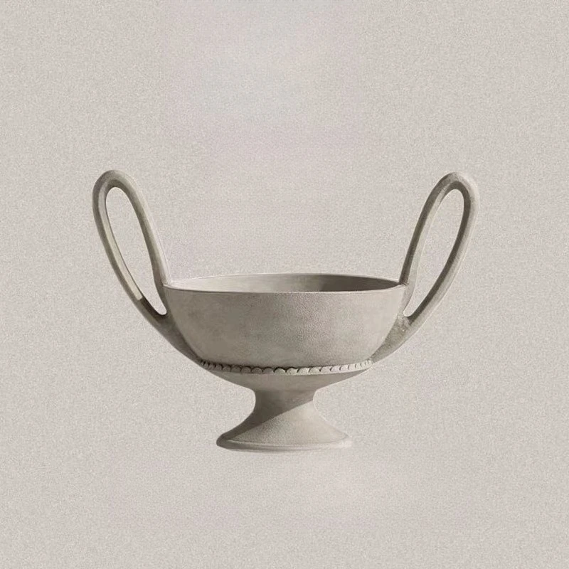 

Resin Binaural Fruit Plate Model Room Sales Office B & B Living Room Storage Cabinet Coffee Table Art Fruit Plate