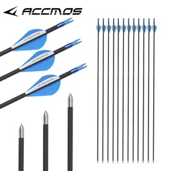 6/12/18/24pcs ID4.2mm Pure Carbon Arrow Spine 250-1800 Archery Recurve/Compound Bow Shooting Practice bow and arrow