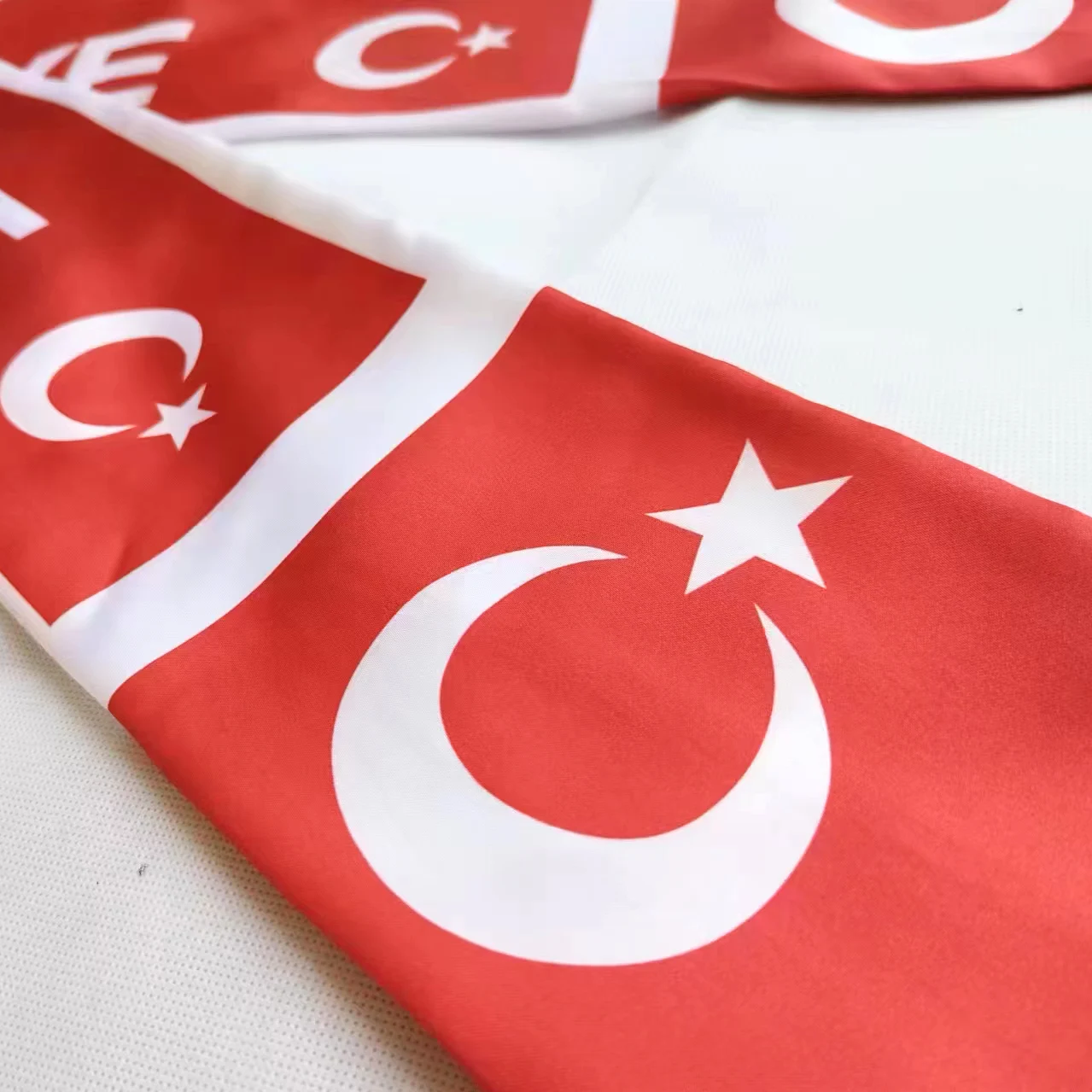 Sports scarf Turkey Turkish Fans use neck warp polyester printed satin flag scarfs