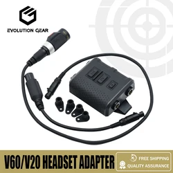 Tactical V20/V60 PTT U714/U Headset PTT Support Multiple Plugs K / ICON Head Adapters Single/Dual Communication PTT