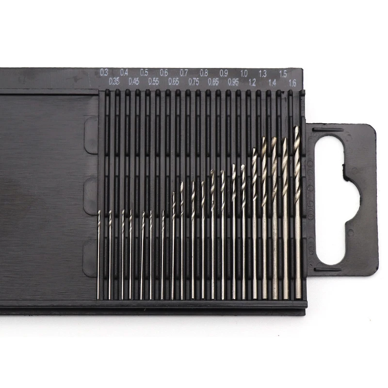 20pcs/set 0.3mm-1.6mm Mini High Speed Steel Twist Drill Bit Set Micro HSS drill bit set with Case