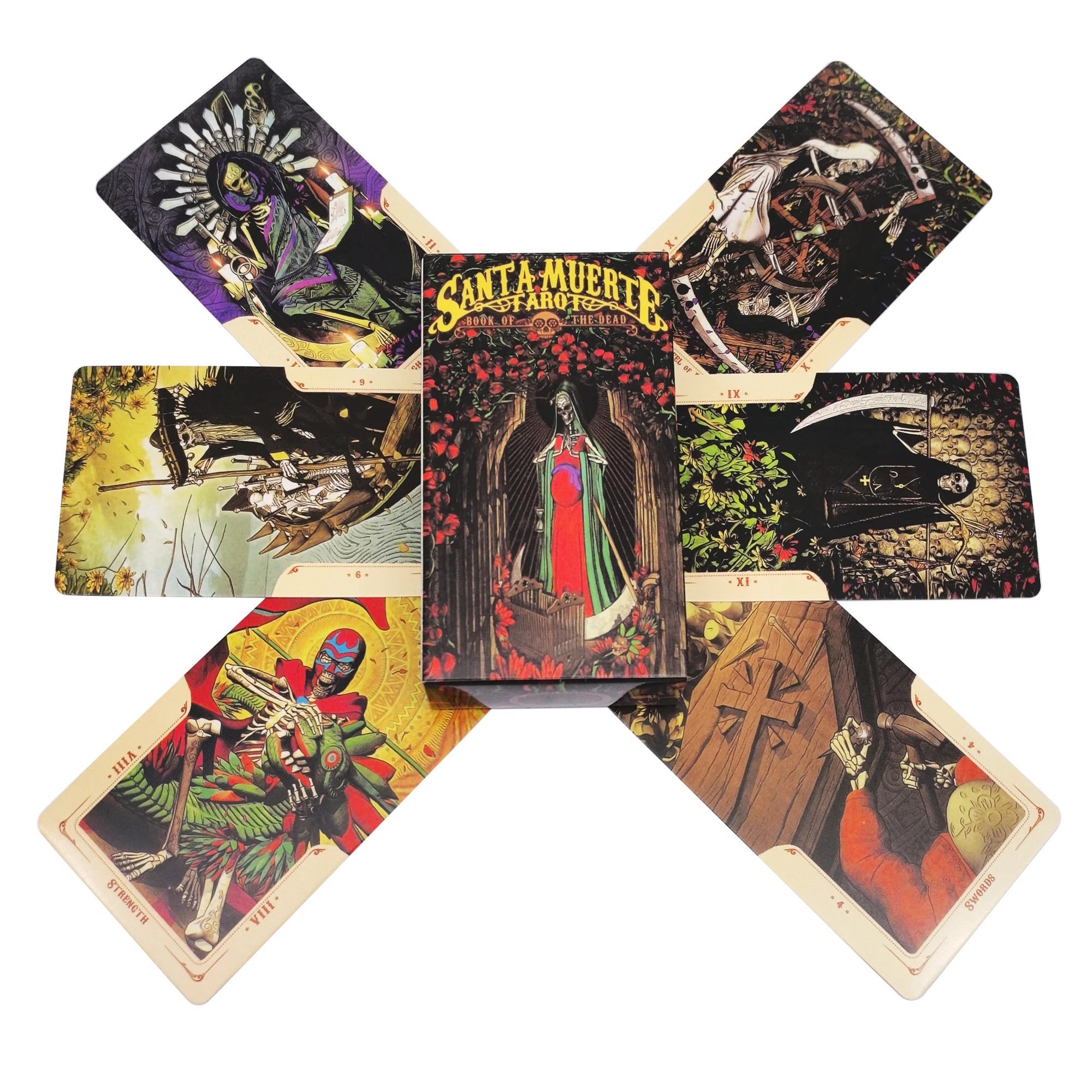 

Santa Muerte Tarot Cards Divination Deck English Versions Edition Oracle Board Playing Table Games For Party gift