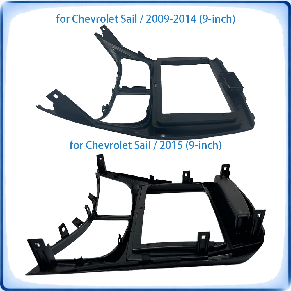 Car Radio Fascia Frame For Chevrolet Sail 2004-2015 9 inch Wiring Harness Power Cable Car Accessories Plug & Play