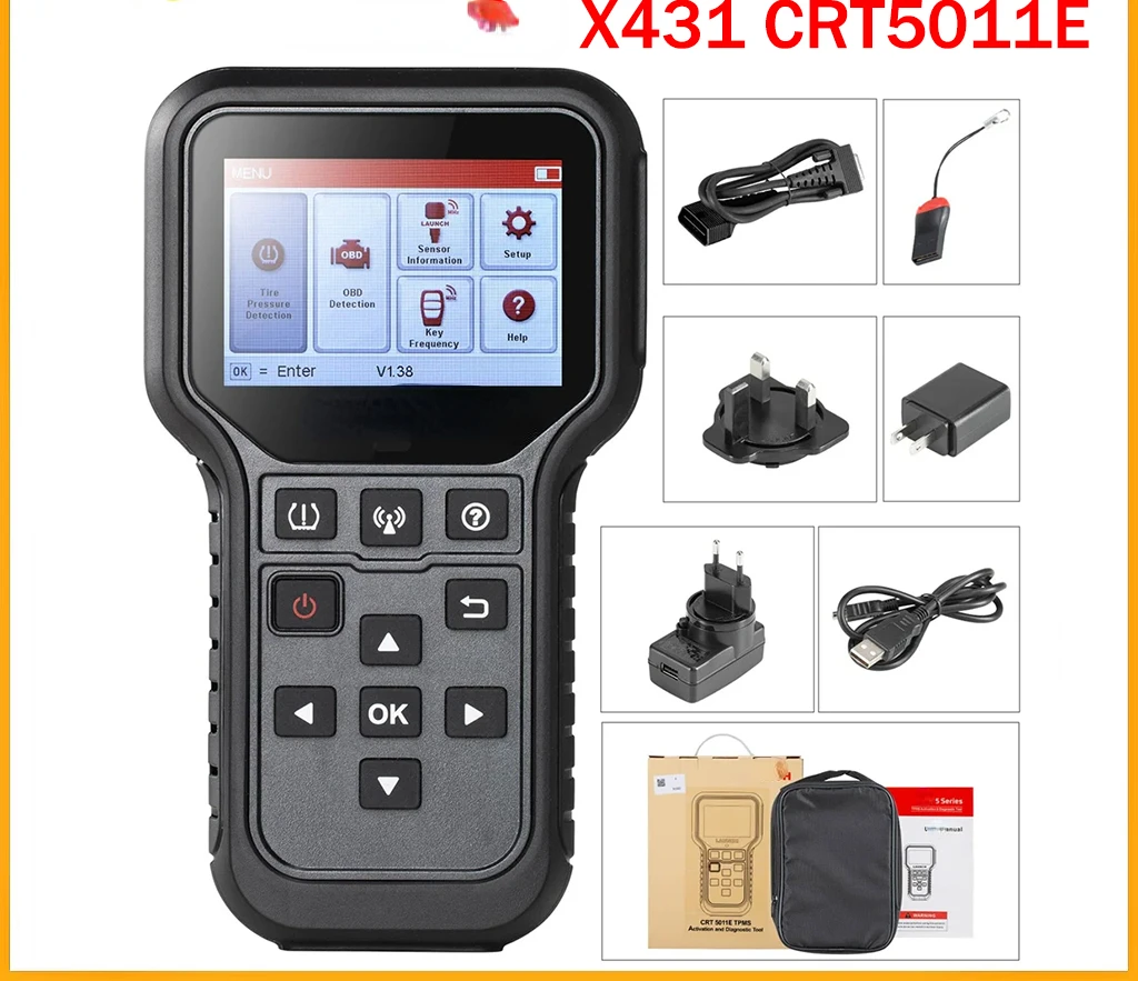 Hot selling item X431 CRT5011E TPMS Activation Diagnostic Tool 433MHz Sensor Activation Programing Learning Reading OBD2 Scanner