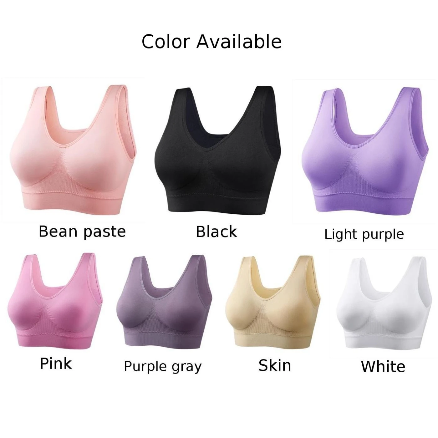 Womens Underwear Womens Bra Plus Size Regular Running Brassiere Running Vest Slight Strech Solid Color Comfortable