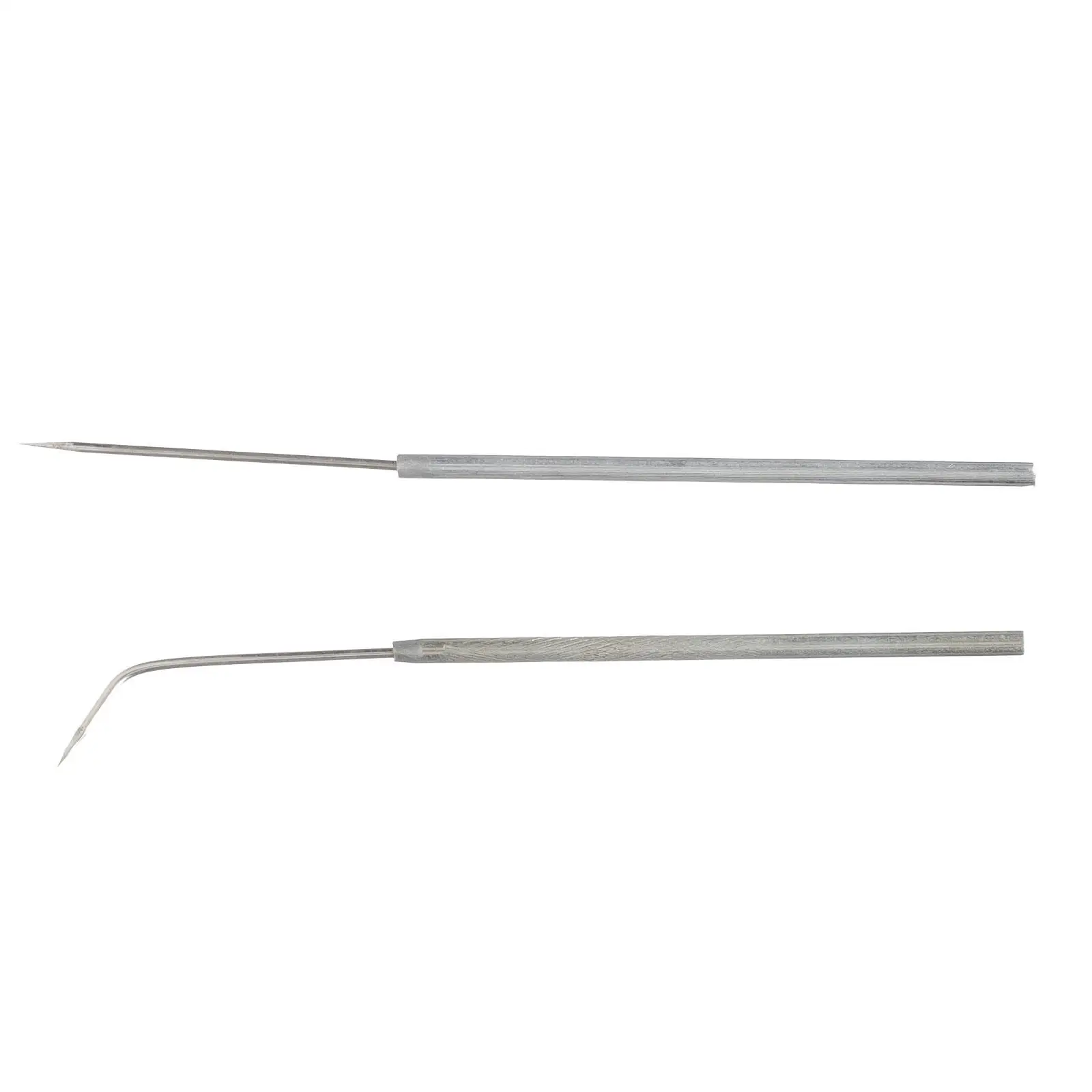 2 Pcs Stainless Steel Shaped Needle Biological Supplies Metal Dissecting Tool Reusable Inoculation Accessory for Anatomy