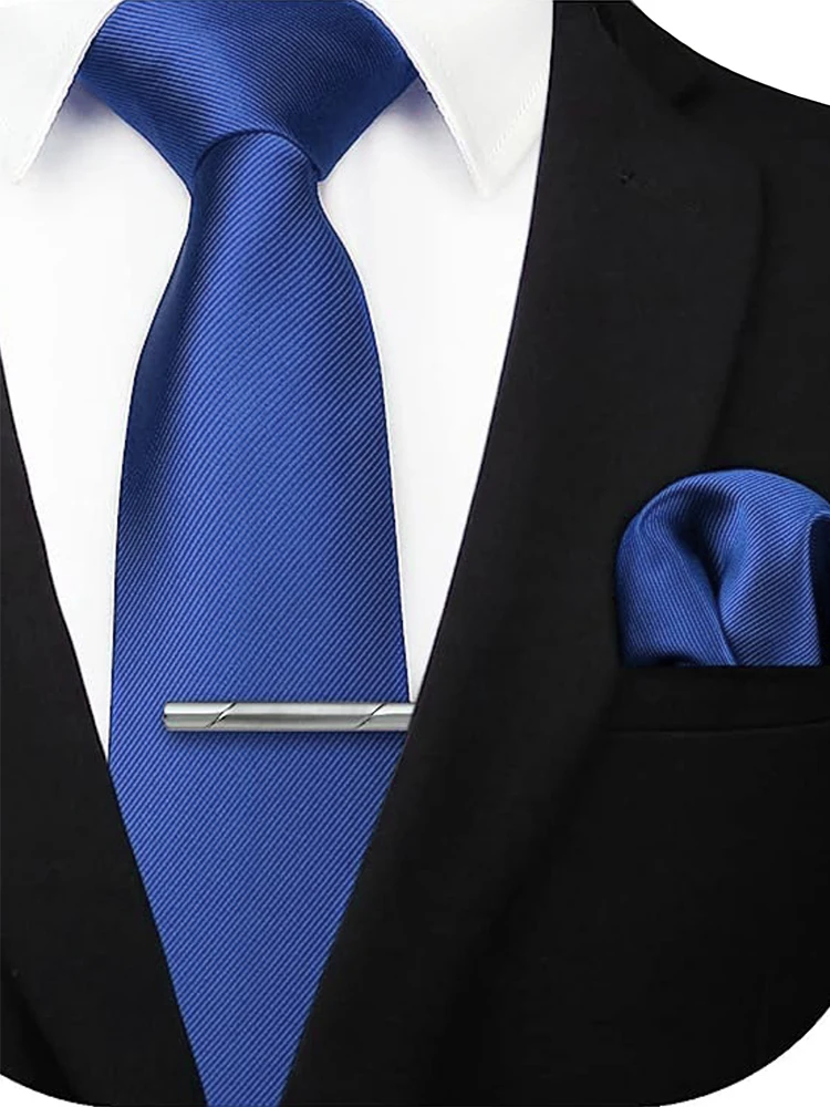 JEMYGINS Solide Grün Blau Männer Mode Krawatte Taschentuch Krawatte Clip für Smoking Zubehör Klassische Seide Luxus Krawatte für Mann Geschenk – Detail 23