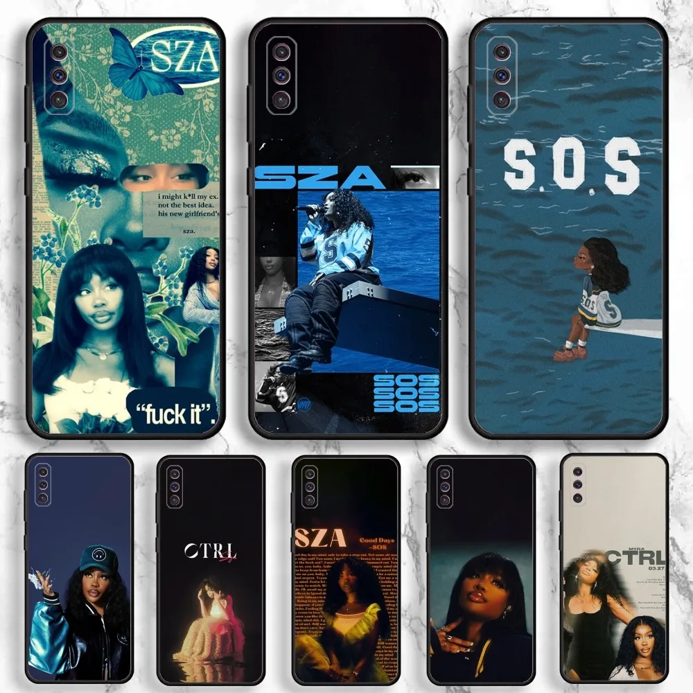 Singer S-Sza Sos Ctrl Phone Case For Samsung Galaxy A13,A21s,A22,A31,A32,A52,A53,A71,A80,A91 Soft Black Phone Cover