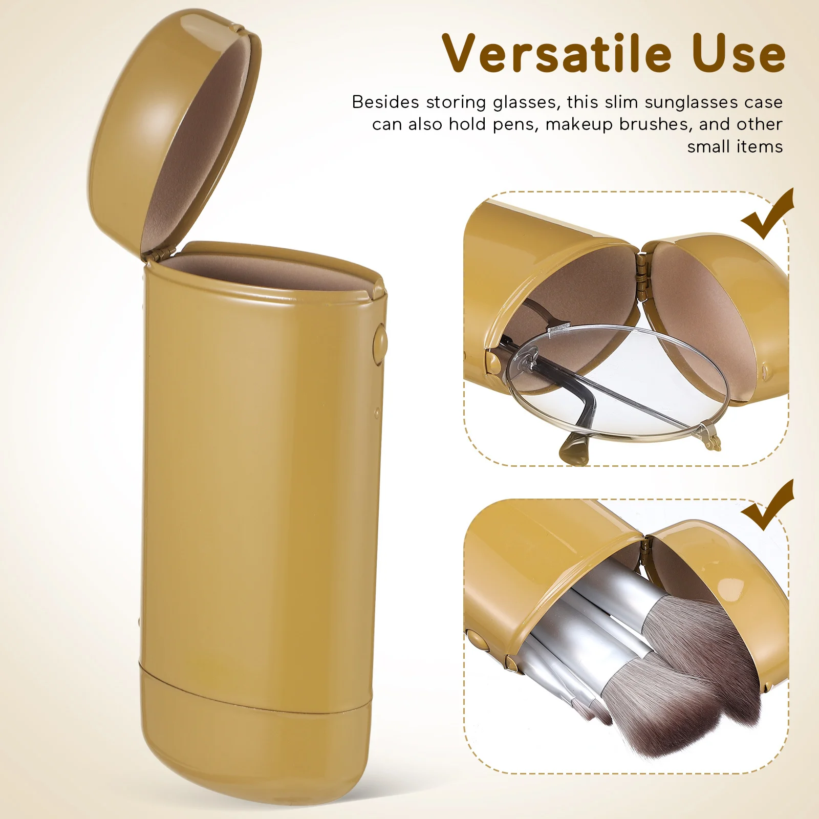 حافظة نظارات معدنية صلبة رفيعة حامل نظارات للسفر حافظة نظارات شمسية للرجال والنساء حافظات زجاجية محمولة مقاومة للخدش