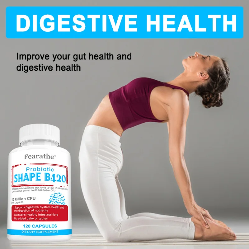 Shape B420 Probiotics, Supplement for Men and Women, Supports Digestive Health and Metabolic Rate, Promotes Nutrient Absorption