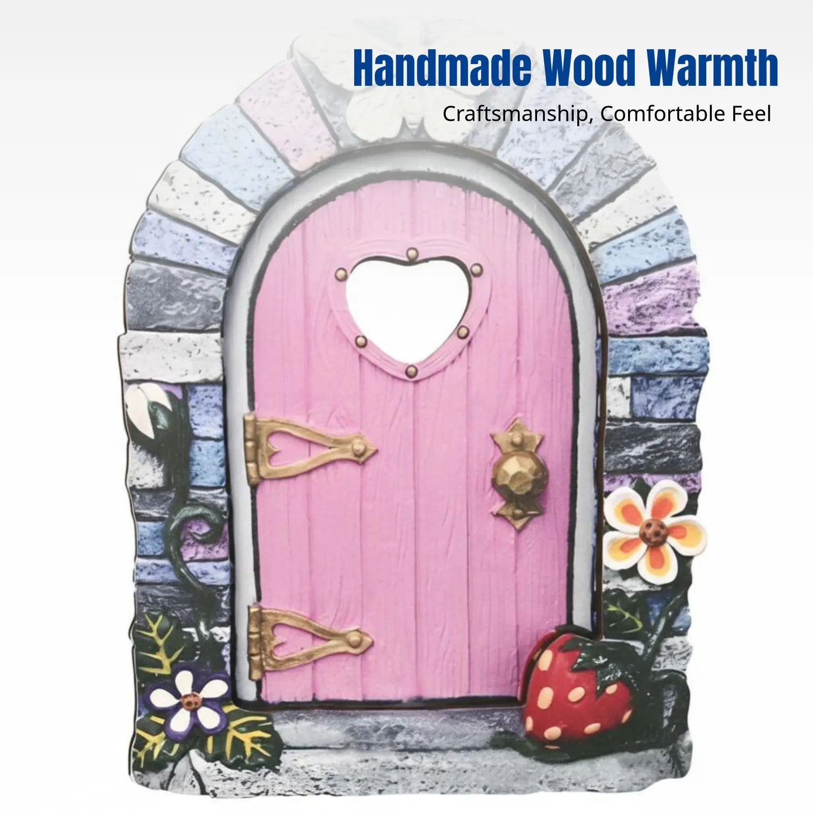 

Wooden Fairy Door, Magical Garden House Miniature Landscape, Creative Desktop Decoration