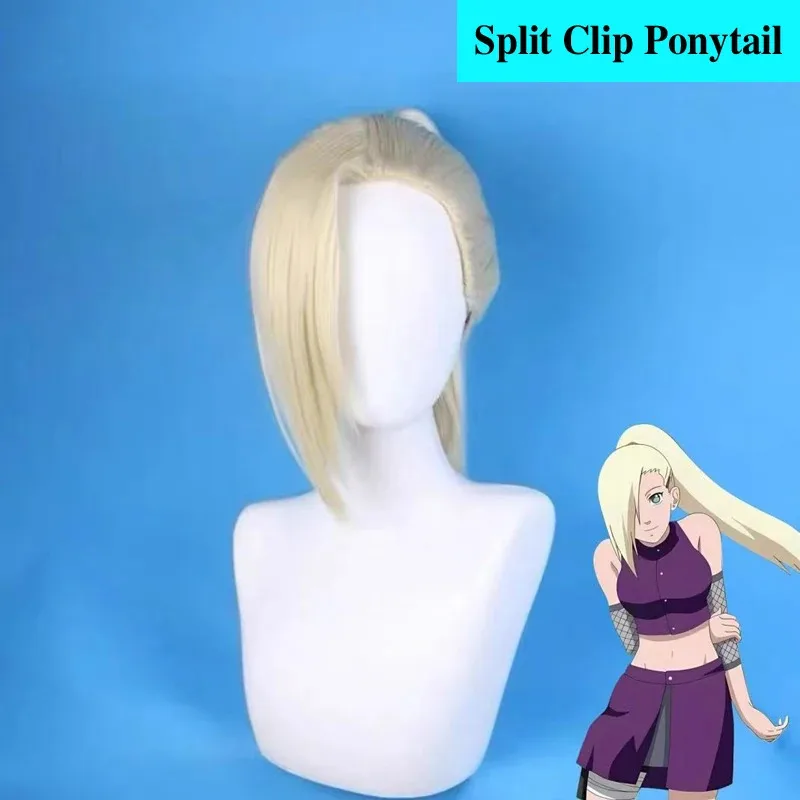 

HOKAGE NINJA Yamanaka Ino Косплей Синтетический длинный прямой парик с зажимом для хвоста Аниме Coser Милая девушка Высокое качество; 3, v'9.e; 7'