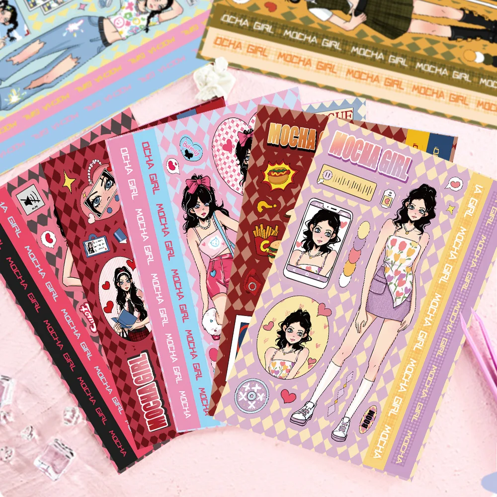 

8/16PCS Korean Lolita Girl Gooka Character Stickers DIY Children's Reward Decorative Stationery Stickers
