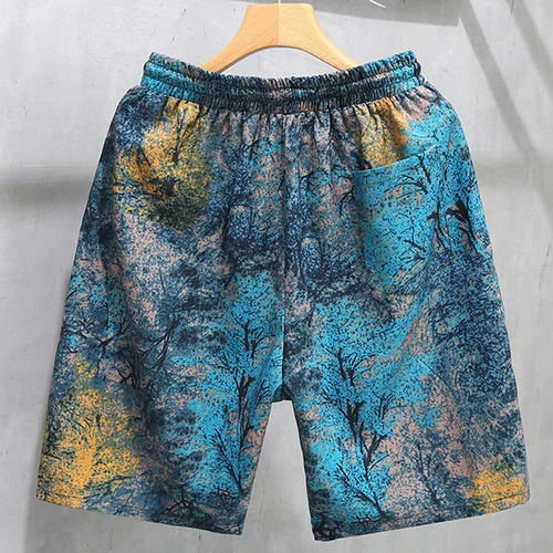 Imagen 2 del producto Pantalones cortos de playa Hawaianos para hombre, ropa de calle de Hip Hop, Tie-dye, talla grande 10XL 12XL, Verano