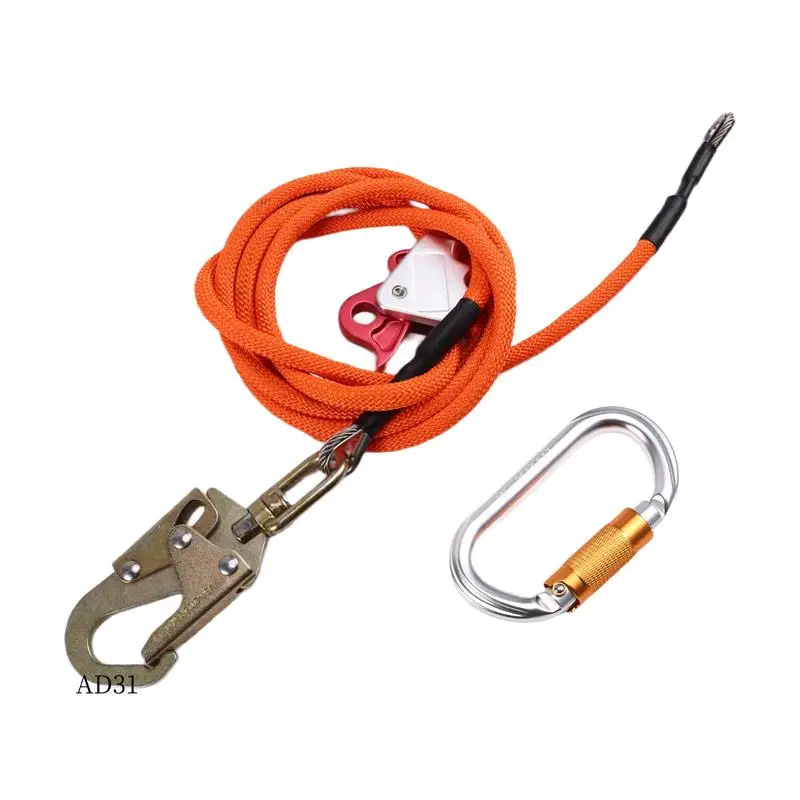 

New-1/2Inch X 12Ft Steel Core Adjustable Flip Line For Arborists Climbers, Tree Climbing Rope