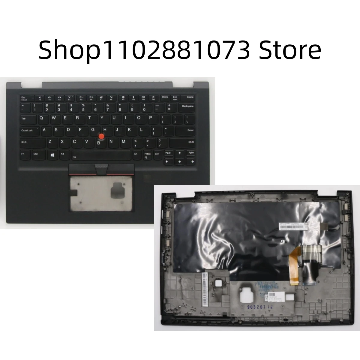 

New Original Backlit keyboard Palmrest Case Cover With FP Hole for Lenovo ThinkPad X390 Yoga Laptop 02HL644 02HL645